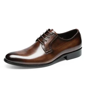 New Style summer Fashion Luxury Male Men’s Breathable Business Dress Genuine Leather Shoes For Man