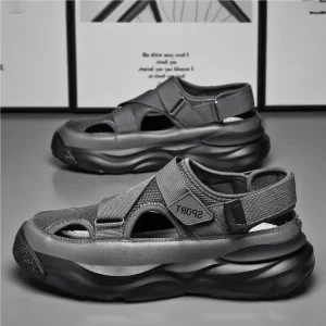 New Summer Outdoor Sports Anti Slip Anti Odor Men’s Casual Sandals Thick Outsole Driving Beach Sandals for Men