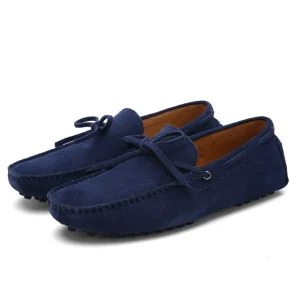 Nubuck Leather Men’s Casual Loafers Lightweight Fashion Trend Summer Breathable Slip-On Versatile Spring