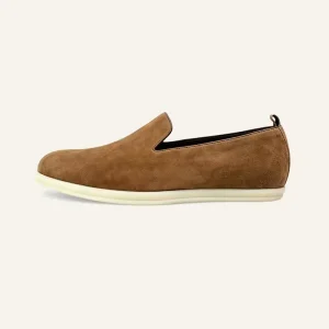 OEM Custom Premium Cashmere Upper Waterproof Genuine Leather Slip-On Men’s Loafers Retro Casual Flat Walking Shoes Breathable