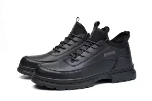 OEM Lace up Safety Shoe Steel Toe Cow Leather Men’s EH Construction Protective Work Shoes