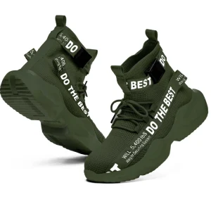 OEM ODM High Quality Breathable Fly Knitting Rubber Sport Safety Shoes with Steel Toe for Men Women Outsole Work