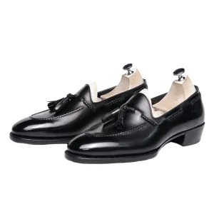 OME Langdo Men’s Bespoke Waterproof Plaid Loafer Wedding Shoes with Sock Closure
