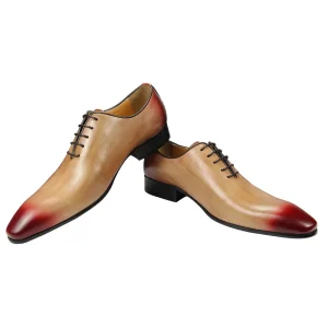 Oxford Men’s Dress Shoes Genuine Leather Autumn Custom Made Business Office All Season Pointed Style