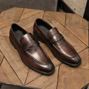 PU Leather Dress Shoes for Men Trendy Office Shoes Breathable Casual