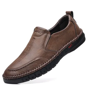 PU Office Business Shoes Waterproof Leather Surface Slip on Soft Outdoor Walking Men’s Casual Sports Shoes