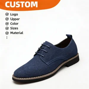 Plus Size Men’s Suede Lace Up Derby Sneakers Rubber Outsole PU Insole Lining Casual Office Daily Wear Business Oxford Shoes