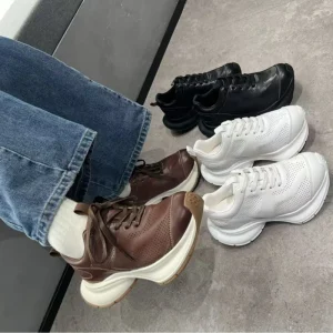 Premium Luxury Brand Men’s Fashion Sneakers Breathable Mesh Thick sole Height Increasing Cushioned Walking Shoes