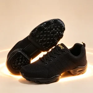 Professional Men Dancing Sneakers Blend Upper Air Cushion PU Sole Lightweight Breathable Training Competition Shoes
