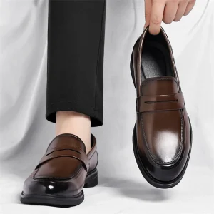 Qf1 Men’s Bullock Big Head Leather Low Top Outdoor Lace Up Fashion Casual Shoes