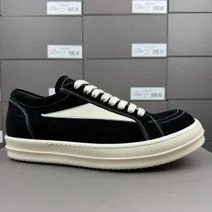 RO High Quality Ricks Genuine Leather Lace-Up Comfort Low-Top Men’s and Women’s Flat Shoes Designer Owens Casual Walking Shoes