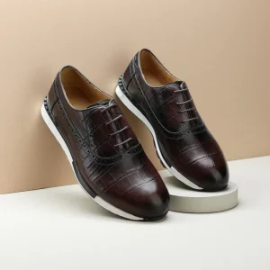 Real Leather Men’s Shoes Men’s British Style Leather Shoes Breathable Oxford Shoes Casual Shoes Real Leather Derby Shoes Men’s