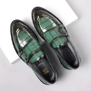 Retro Men’s Sock Loafers White Genuine Leather Upper Thick Rubber Sole Comfortable Toe All Summer Fashion Trend Wedding Shoes