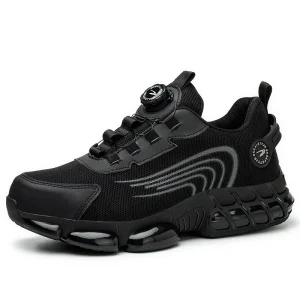 Rotated Button Men’s Work Shoes S3 Anti Smashing Anti Slip Safety Sport Sneakers Steel Toe Protective Slip Autumn Winter