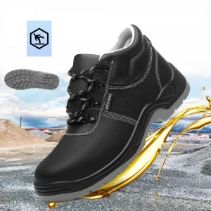 S3 Available Safety Shoes for Men Protective Boots Leather Stainless Steel Toe Anti Impact Anti smash Safety Shoes