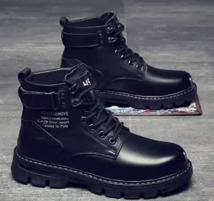 S3431R New Medium High top Shoes Martin Boots Casual Leather Boots Plus Velvet Thickened Men’s Shoes