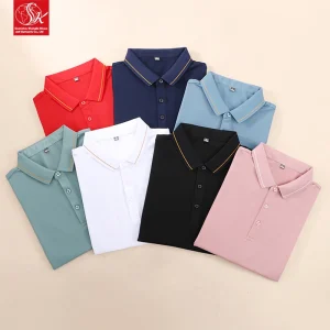 SK Unisex for Polo T Shirt 190g Polyester Cotton High Quality Short Length Golf for Polo Shirt Custom Logo Print Men’s