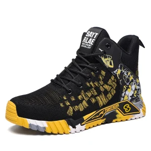 Safety Shoes Anti slip Puncture resistant Anti shatter Breathable and Durable Summer Men’s Work Shoes