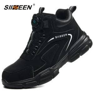 Safety Shoes Anti slip Waterproof Lightweight and Breathable for Men Working in Construction Sites Work Shoes