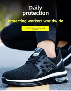 Safety Shoes Anti smashing Steel Toe Work Shoes Puncture Proof Safety Shoes for Men Light Weight