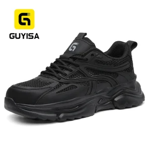 Safety Shoes Men’s Factory Safety Work Boots Mesh Steel Toe Summer Anti-smash and Puncture-resistant