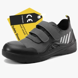 Safety Shoes to Work with Men’s Construction Shoes Velcro Strap 8in Safety Footwear