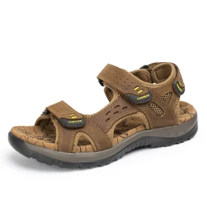 Sandalias De Hombre Men’s Outdoor Comfortable Summer Fashion Leather Sandals Shoes for Men