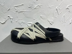 Sandals Shoes Man Slippers Unisex Megalaced Mule Black Sandals Shoes