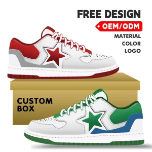 Shoes logo Custom Shoes Manufacturers Lichi Genuine Leather Logo Customization Men’s Casual Custom Sneakers Men Sports Shoes