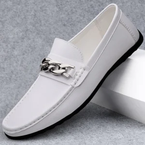 Simple Men’s Casual Shoes Flat Soft Slip On Plus Size 38-47 Designer Men’s Shoes Leather Gommino Men’s Shoes