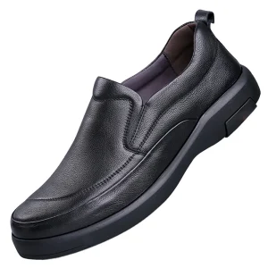 Slip-On Leather Formal Shoes Men’s Luxury Leather Dress Shoes Custom Made Office Shoes for Man