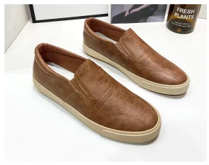 Spring Leather Men’s Casual Shoes Large Size 45 Men Shoes Outdoor Comfortable Sports Shoes Men Loafer