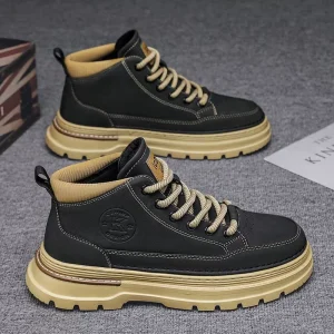 Spring Men Casual Lace up Shoes Sneakers High Quality Warm Men Boots Shoes