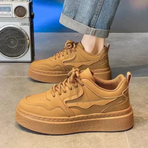 Spring Men’s Breathable Durable Lace-Up Checkered Head Work Casual Espadrilles Thick-Soled Sneakers PVC Outsole Fashion MQ21