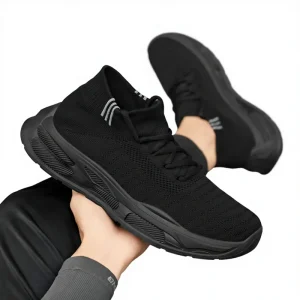Spring New Flying Mesh Shoes Men’s Thin Breathable Sports Casual Slip on Lightweight Comfortable Wear resistant