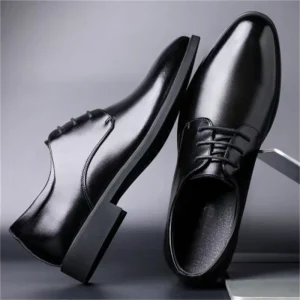 Spring New Style Male Shoes Breathable Casual Men’s Business Dress Leather Fashion Wedding Shoe Box PVC EVA