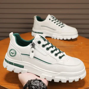Spring New Versatile Sports Thick Soled Durable Solid Pattern Men’s Sneakers Korean Style Fashion Casual Trendy Shoes