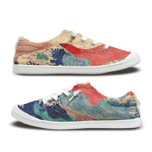 Spring Summer Autumn Casual Lace Up Comfort Walking Sneakers Vintage Pattern Men’s Women’s Fashion Trendy Light Weight Canvas
