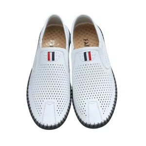 Spring/Summer Men’s Casual Boat Shoes Leather Slip-On with EVA Insole