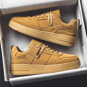 Spring Summer Men’s Lace Up Sports Shoes Rubber Sole Breathable Male Casual Footwear Solid Colors Man Sneakers Boys