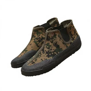 Spring/Summer Solid Work Shoes Durable Breathable Outdoor Liberation Men’s Women’s High-Top Labor Ingot Canvas Upper