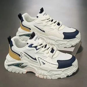Spring Walking Style Breathable High Top Shoes Versatile Men’s Elevated Casual Shoes Sports Shoes