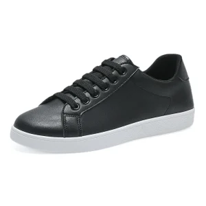 Spring and Summer Casual Men’s Lace-up Solid Color Sneakers Comfortable Breathable Soft Bottom