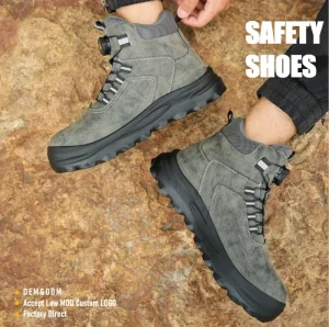 Steel Toe Winter Suede Canvas Safety Boots Men Women Slip & Puncture Resistant Lightweight Industrial Construction Work Shoes