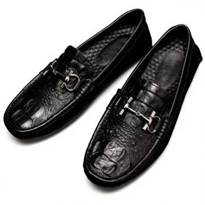Street-style Mens Shoes New Versatile Loafers Genuine Leather Trendy Breathable British-style Soft-soled Casual Shoes