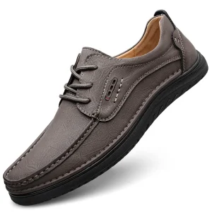 Stylish Men’s Loafers with Thick Soles Business Formal Shoes Slip-On Casual Thick-Soled Patent Leather Shoes
