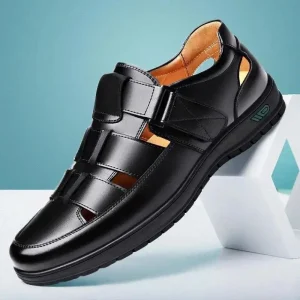 Summer Customized Men’ s PU Leather Shoes Men Home Buckle Belts Business Casual Formal Man Sandals