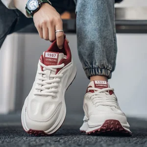 Summer Lace Up Breathable Trend Thick Soled Shoes Casual Comfortable PVC Lightweight Sports Men’s Walking Shoes