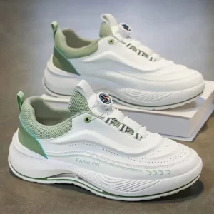 Summer Men’s New Breathable White Shoes Men’s Trendy Versatile Thick Soled Sneakers Casual Running Dad Trendy Shoes