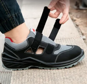 Summer Men’s Safety Shoes for Work with Steel Toe Sandal Anti Smashing Anti Piercing Work Shoes